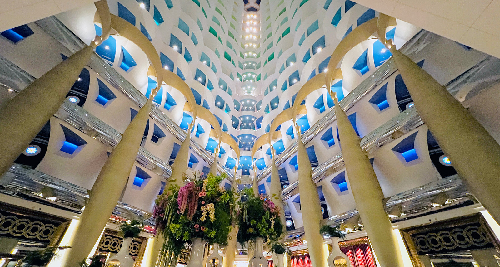 Burj Al Arab's jaw-dropping atrium with its many floors and intricate curves create a challenging scan environment. Source– PRD Survey. 